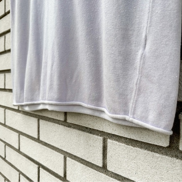 J. Jill Light Lavender Knit Sleeveless Shift Dress MP Petite Linen Blend - Picture 4 of 8